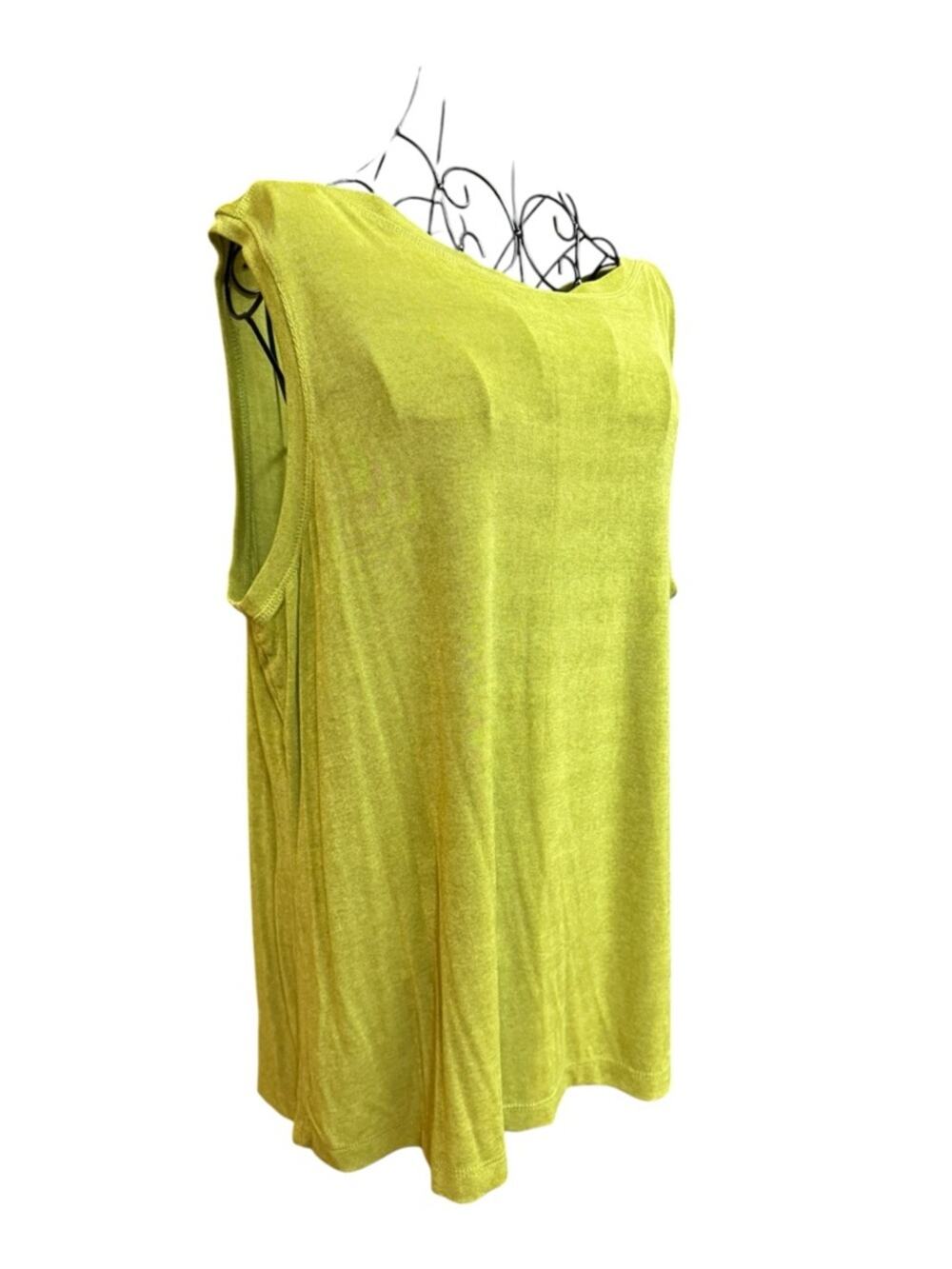 Vikki Vi Bright Lime Tank Top 1X